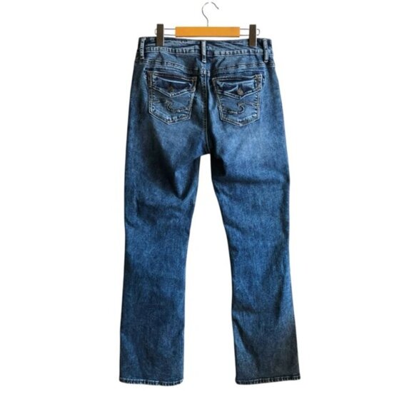 Silver Elyse Curvy Fit Mid Rise Slim Bootcut Jeans Size 28 - Picture 7 of 15